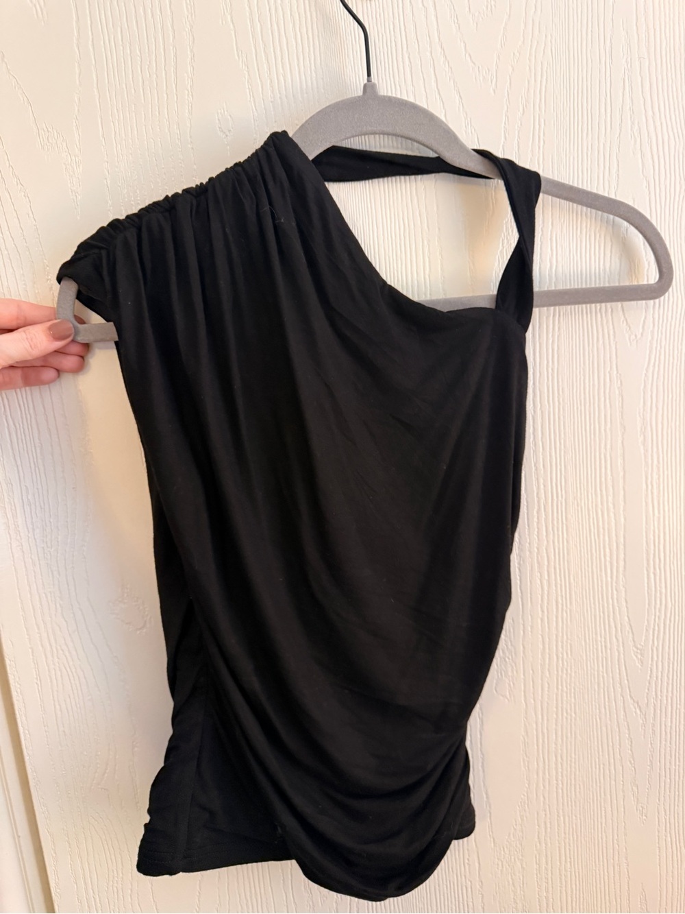 superdown Black One-Shoulder Top